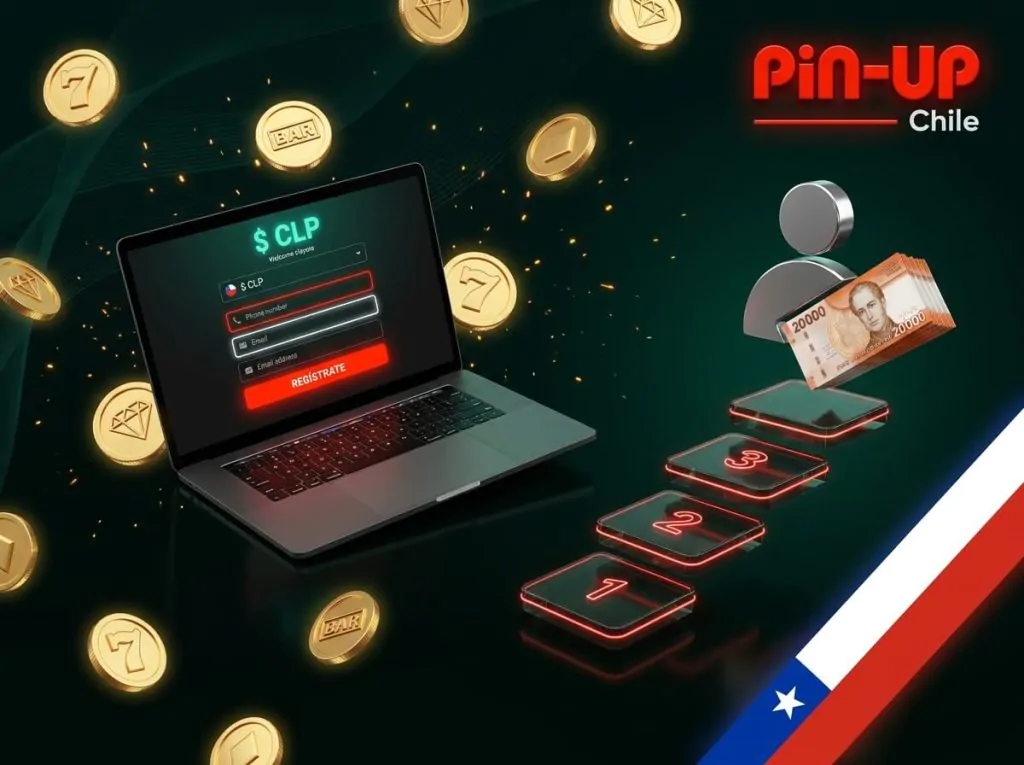 Registro rápido en Pin-Up Chile con cuenta en pesos chilenos.
